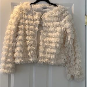 White Ruffled Jacket.